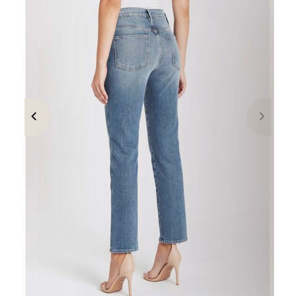 FRAME Le Sylvie Slender Straight Leg Jeans Size 28 Alamitos Light Wash Denim - Picture 4 of 12